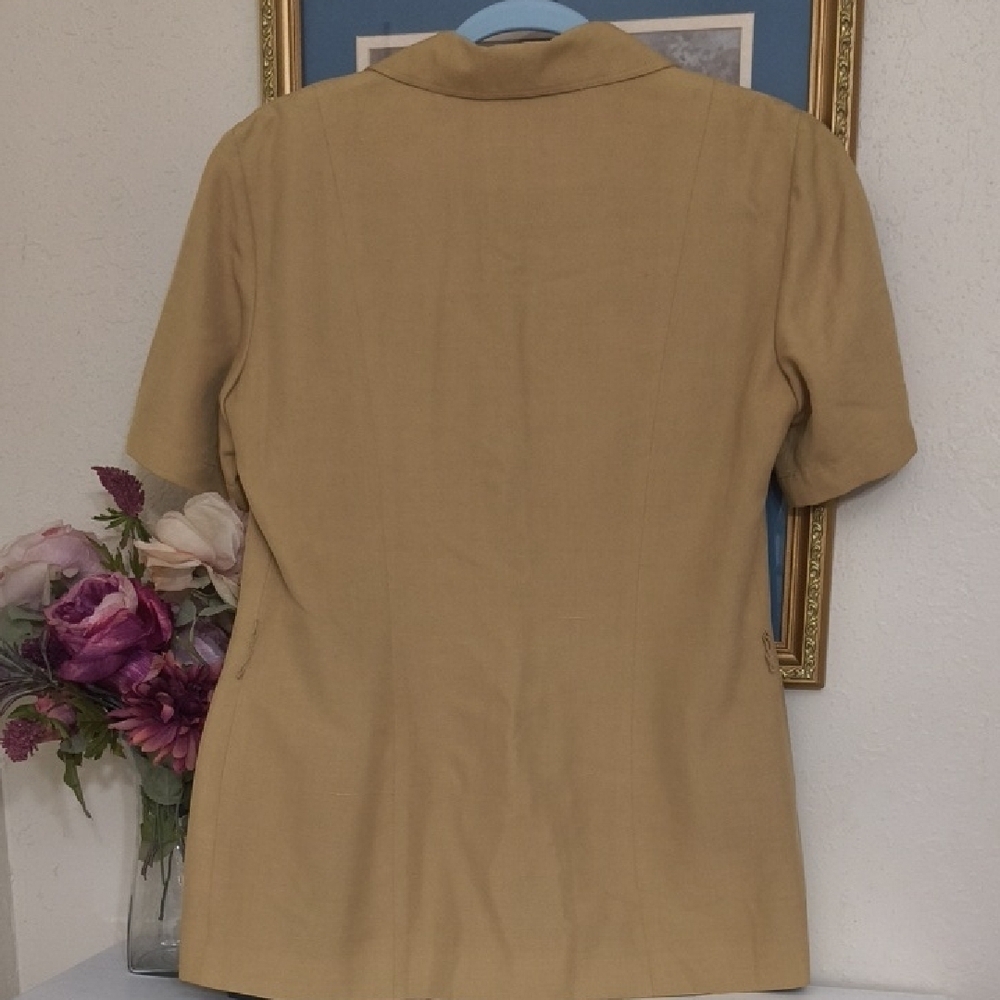 Dana Buchman Beige Short Sleeve Jacket - Picture 8 of 10